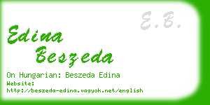 edina beszeda business card